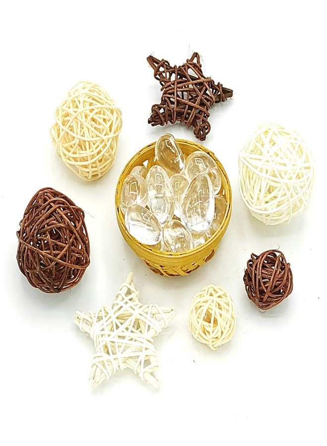 Plus Value أحجار كريستال كوارتز طبيعي شفاف مصقولة من بلس فاليو، درجة AAA+، لجلب الثروة والازدهار - 200 غرام في سلة - Image 3